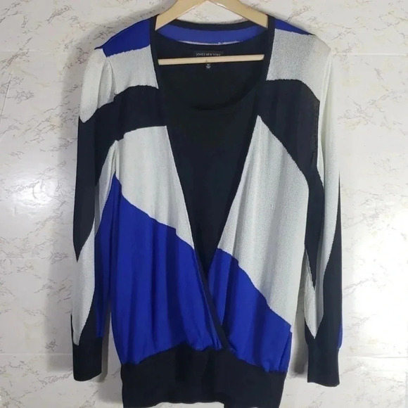 Jones New York | Shirt | Size 0X | Blue & Black - Picture 2 of 8